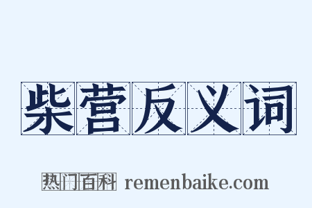 柴营反义词是什么意思的图片
